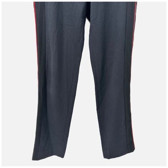 Maje Tuxedo Stripe Dress Pants Navy Wool US 4 FR 36 Preppy City Career Paris - Picture 3 of 12